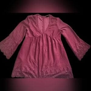 Honey Belle Mauve Lace Mini Dress